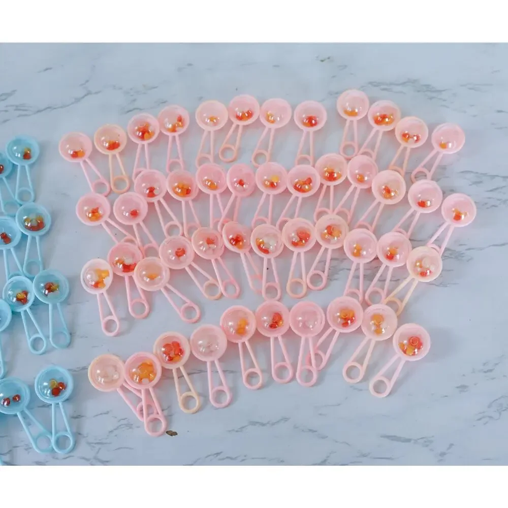 Lot of 95 Miniature Baby Rattles Baby Shower Gender Party Favors Cake Game Charm